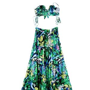 L'ATISTE Floral Skirt Set